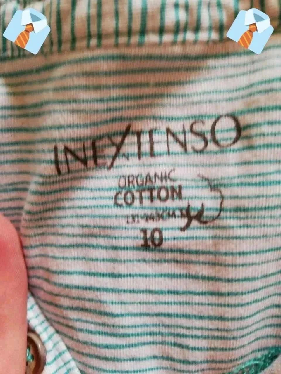 In Extenso Camiseta para niño 10 años (140 cm) Buen estado - rayas azul cielo casual te – photo 3